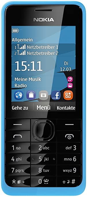 Nokia 301 Dual-SIM Handy Mobile Phone Quad-Band UMTS GPRS Bluetooth Kamera MP3 wie Neu