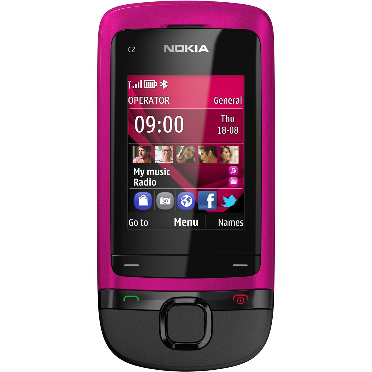 Nokia C2-05 Tasten-Handy Unlocked Slider Kamera Spiele MP3 Farbwahl Wie Neu
