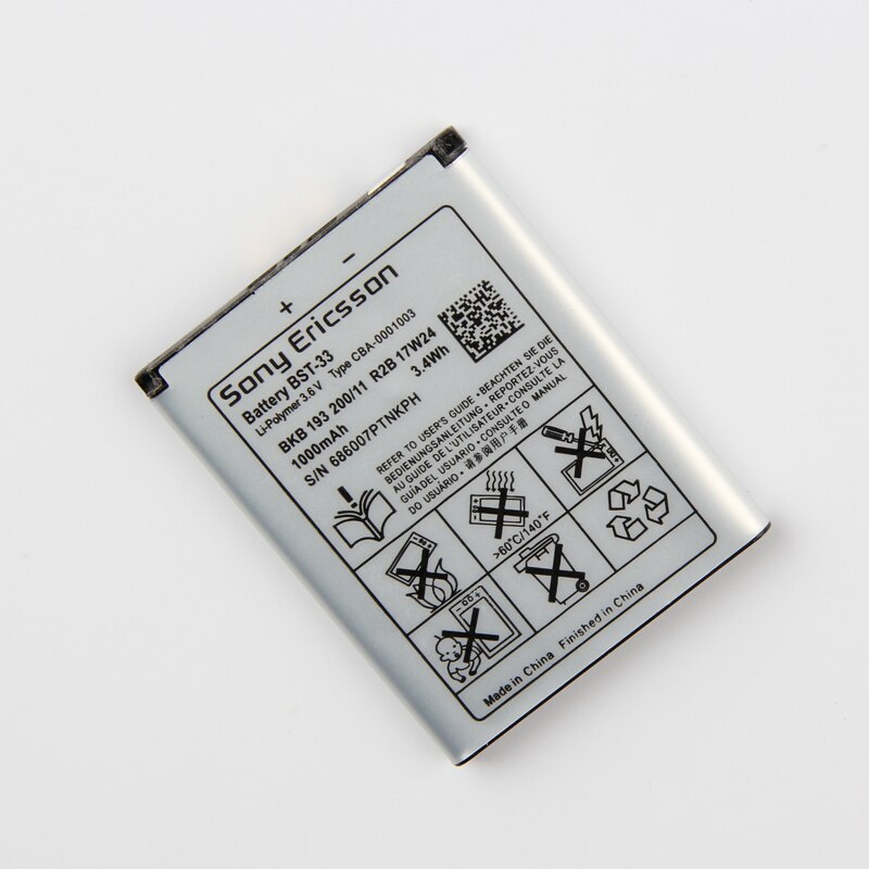Original Sony Ericsson BST-33 Li-Polymer Akku (Aino U10i C702 K630i K660i K800i K810i P990i W595 W880i
