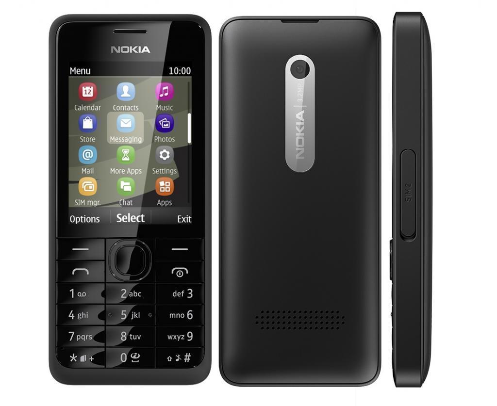 Nokia 301 Dual-SIM Handy Mobile Phone Quad-Band UMTS GPRS Bluetooth Kamera MP3 wie Neu