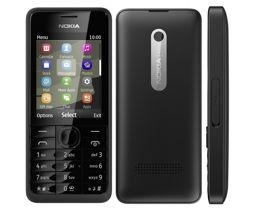 Nokia 301 Tasten-Handy Quad-Band Mobile Phone UMTS GPRS Bluetooth Kamera MP3 wie Neu