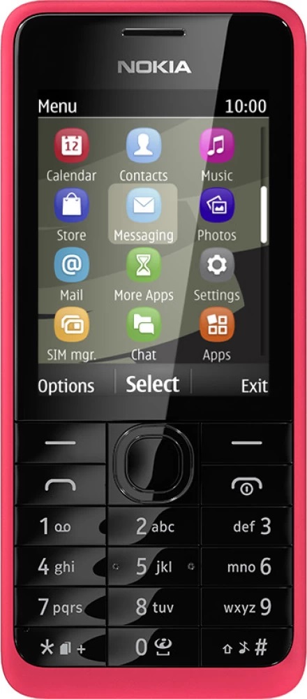 Nokia 301 Tasten-Handy Quad-Band Mobile Phone UMTS GPRS Bluetooth Kamera MP3 wie Neu