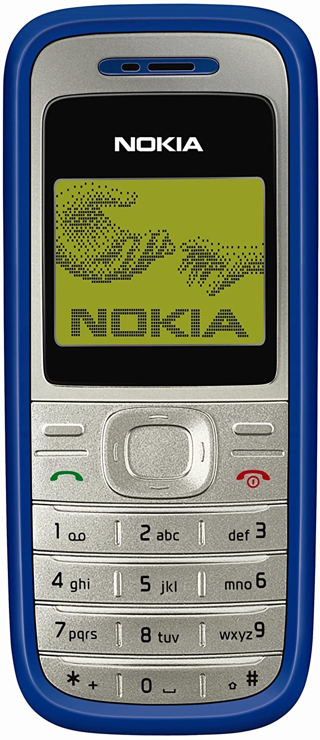 Nokia 1200 Tasten-Handy (Organizer, Spiele, Taschenlampe, klein, leicht) Unlocked Dual-Band Mobile