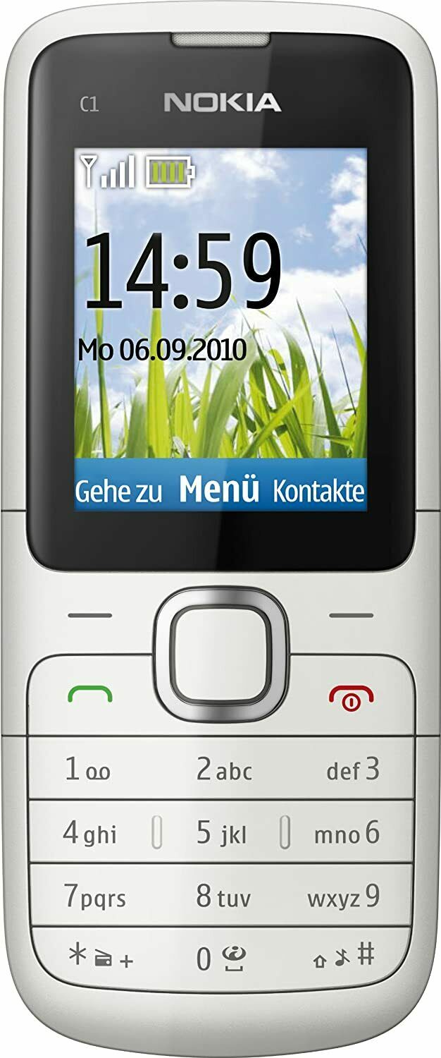 Nokia C1-01 Tasten-Handy Quad-Band Mobile Phone Bluetooth Kamera MP3 Wie Neu