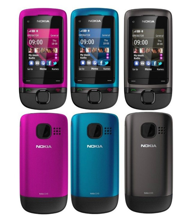 Nokia C2-05 Tasten-Handy Unlocked Slider Kamera Spiele MP3 Farbwahl Wie Neu