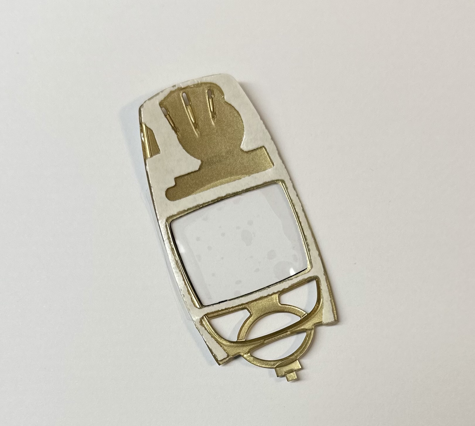 Nokia 6310 6310i Displayglas Display Glass Window Top Cover Gold