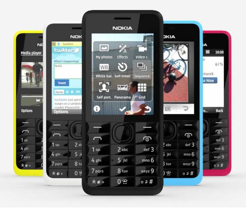 Nokia 301 Tasten-Handy Quad-Band Mobile Phone UMTS GPRS Bluetooth Kamera MP3 wie Neu