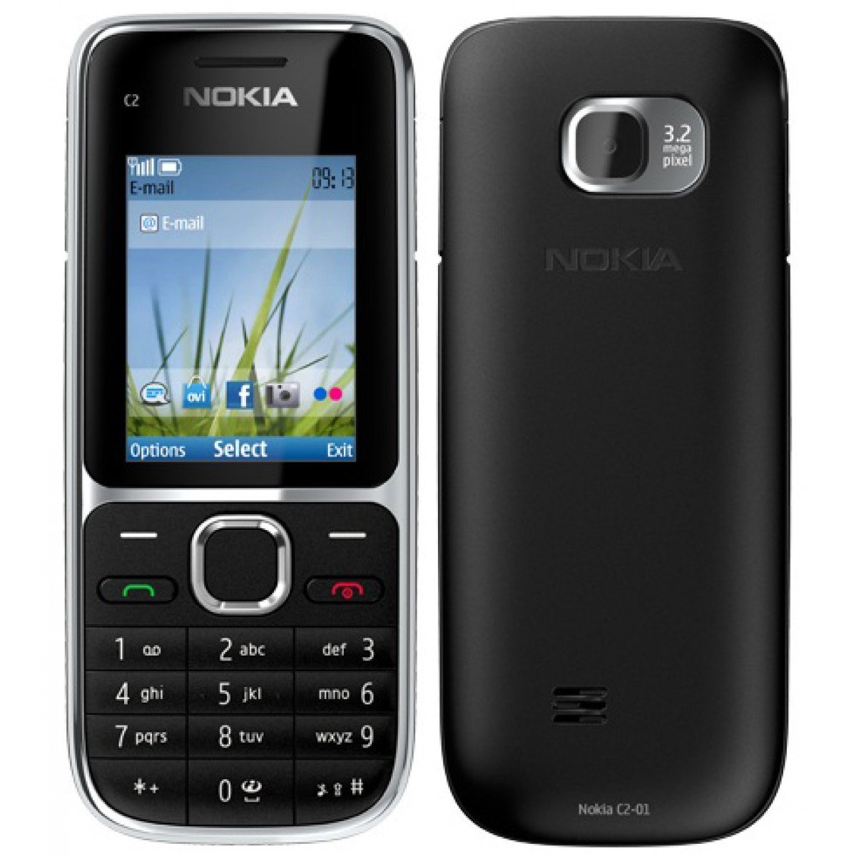 Nokia C2-01 Tasten-Handy Quad-Band Mobile Phone Bluetooth Kamera MP3 wie Neu Box