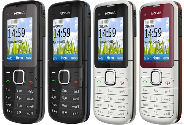 Nokia C1-01 Tasten-Handy Quad-Band Mobile Phone Bluetooth Kamera MP3 Wie Neu