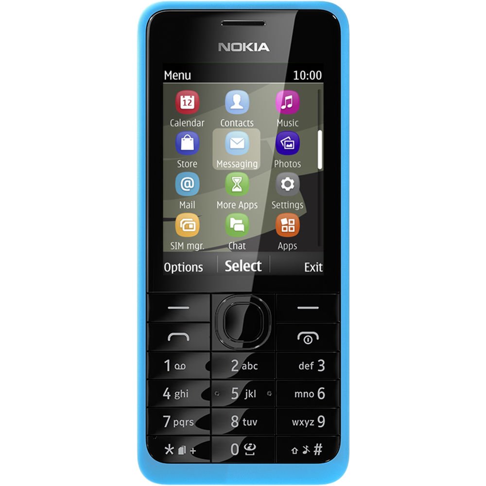 Nokia 301 Tasten-Handy Quad-Band Mobile Phone UMTS GPRS Bluetooth Kamera MP3 wie Neu