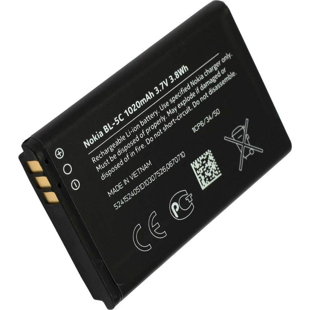 Original Nokia BL-5C Li-Ion Akku Neu Black Edition 1020 mAh